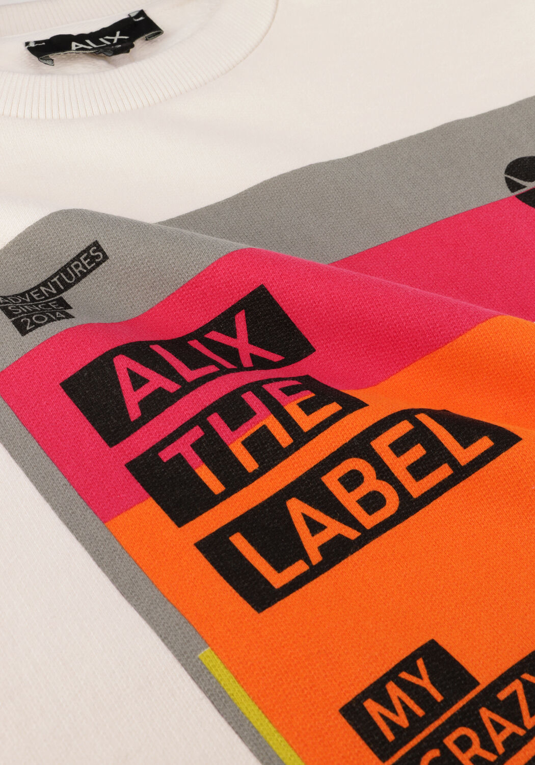 Witte ALIX THE LABEL Sweater LADIES KNITTED GRAPHIC SWEATER - large