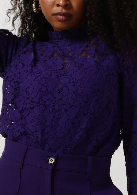 JANSEN AMSTERDAM LC199 BLOUSE LACE LONG SLEEVES Blouses en violet - large