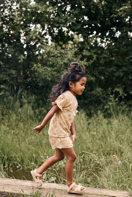 DAILY7 T-shirt T-SHIRT TERRY PRINT en beige - large