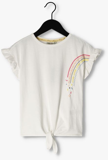 LIKE FLO T-shirt KNOTTED TEE RAINBOW en blanc - large
