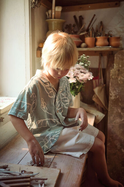 PLAY UP PRINTED WOVEN SHIRT 1 Blouses en vert - large