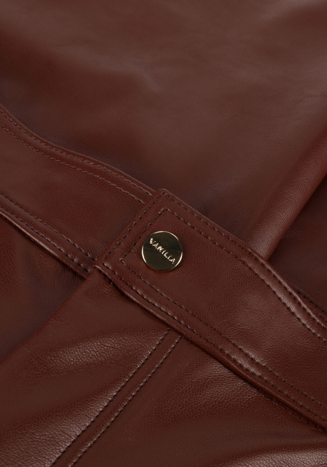 Bruine VANILIA Pantalon FAUX LEATHER CULOTTE - large