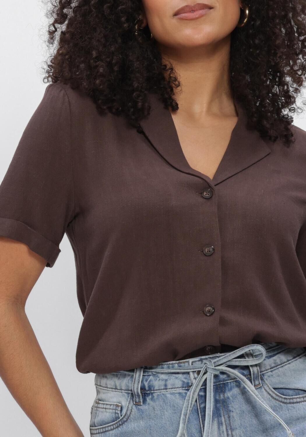 Bruine OBJECT  OBJSANNE S/S RE SHIRT - large