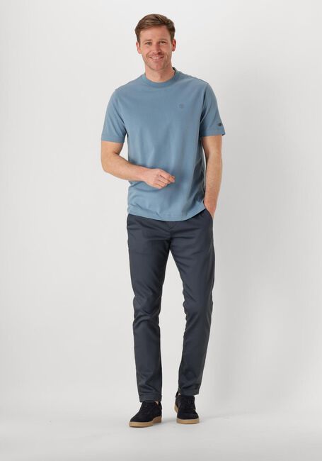 CAST IRON T-shirt SHORT SLEEVE R-NECK REGULAR FIT INTERLOCK en bleu - large