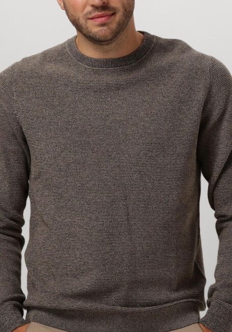 Grijze SELECTED HOMME Trui SLHROSS LS KNIT STRUCTURE CREW NECK NOOS - large