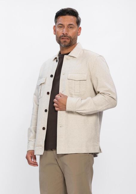 Beige PROFUOMO  OVERSHIRT CO/LIN - large