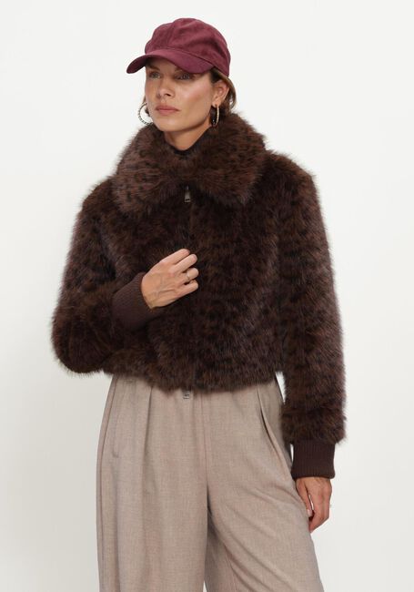 Bruine BEAUMONT Faux fur jas NUALA JACKET - large