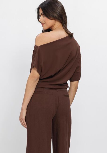 DANTE6 Haut GOU EMBELLISHED DRAPEY TOP en marron - large