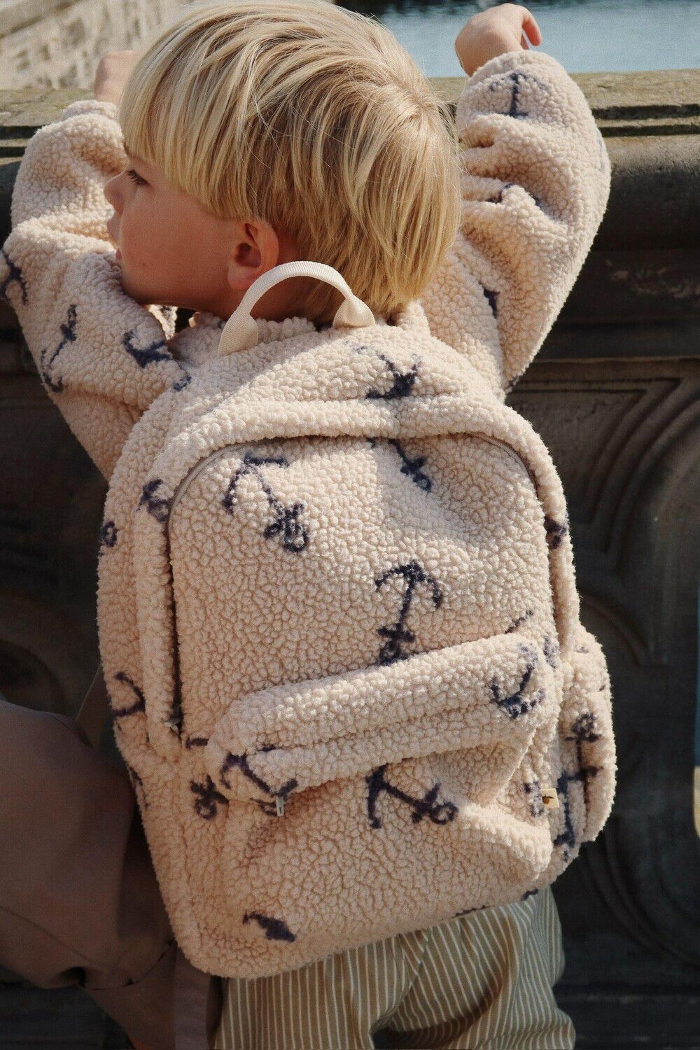 KONGES SLOJD JODY TEDDY BACKPACK Sac &agrave; dos &Eacute;cru - large