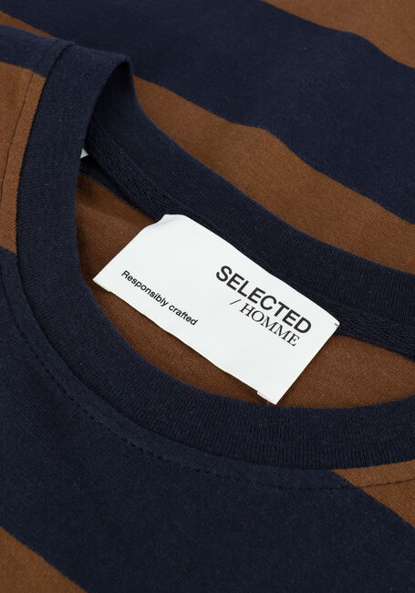 SELECTED HOMME T-shirt SLHSILAS STRIPE SS O-NECK TEE  Bleu foncé - large