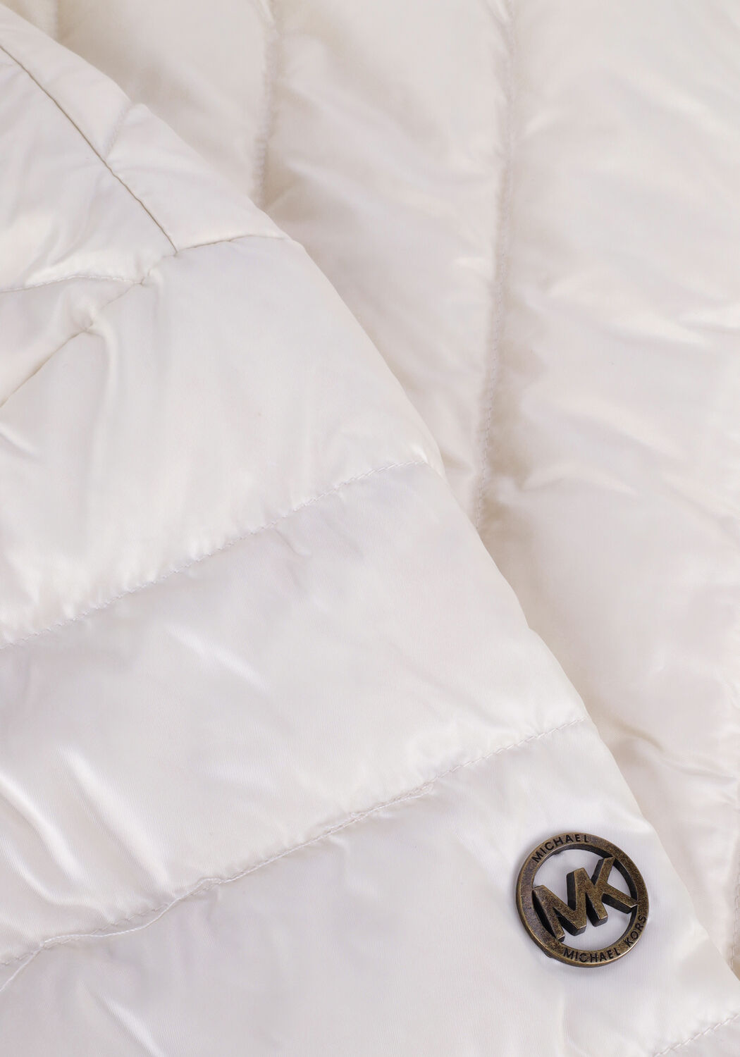 Creme MICHAEL KORS Gewatteerde jas LONG FITTED PUFFER - large