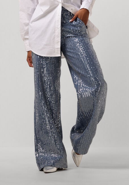 CO'COUTURE Straight leg jeans SEQUIN DENIM PANT en bleu - large