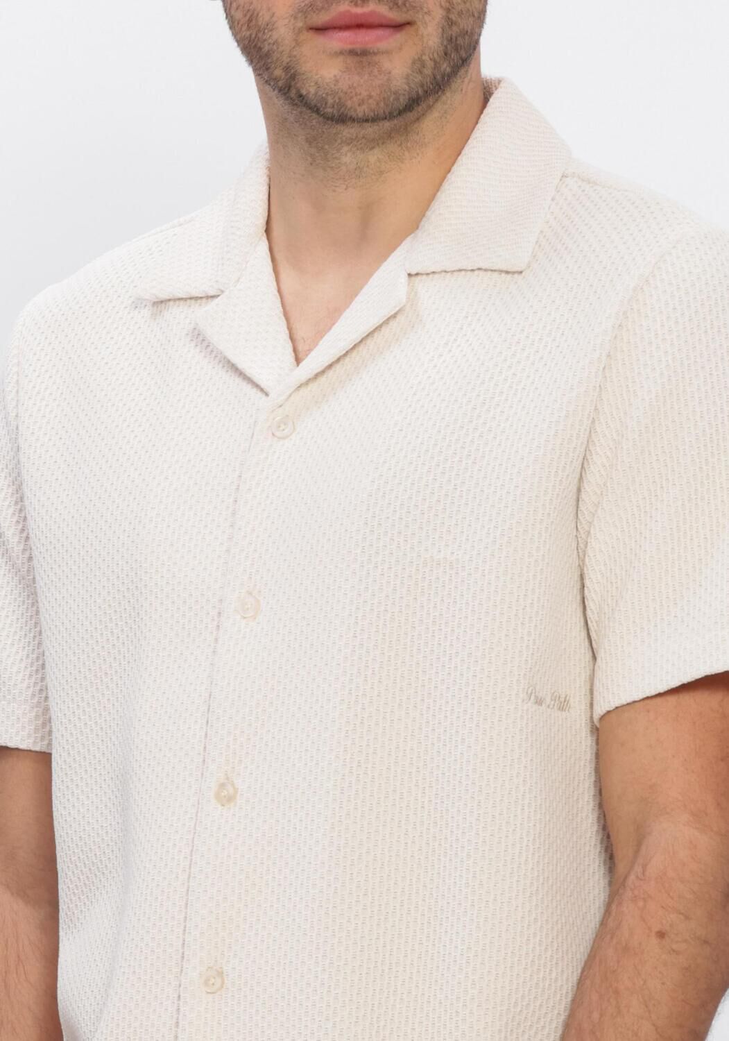 PURE PATH Chemise d&eacute;contract&eacute; HONEYCOMB SHORTSLEEVED SHIRT en beige - large