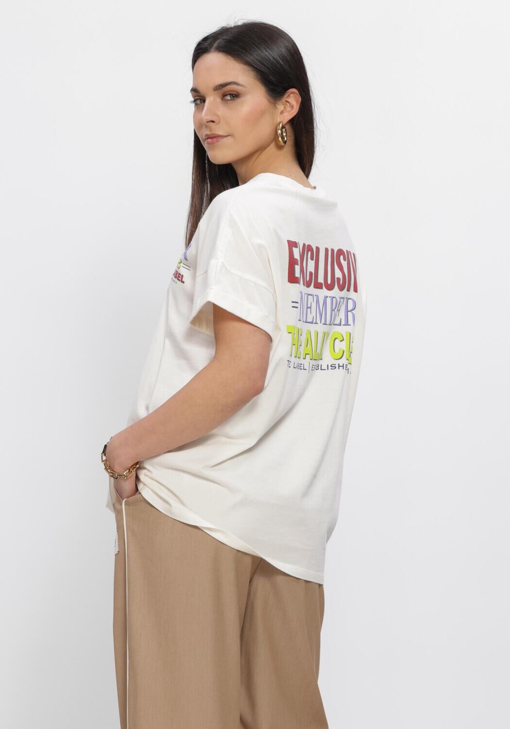 ALIX THE LABEL T-shirt LADIES KNITTED ALIX CLUB T-SHIRT &Eacute;cru - large