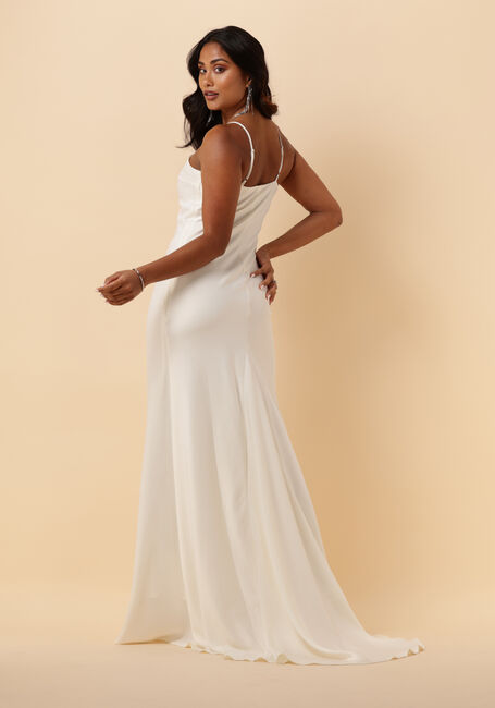 Witte Y.A.S.  YASDOTTEA STRAP VNECK MAXI TRAIN DRESS - large
