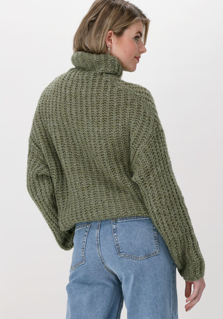 NA-KD Pull CROPPED KNITTED HIGH NECK SWEATER en vert - large