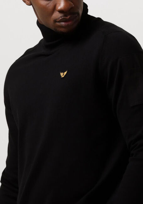 Zwarte PME LEGEND Coltrui TURTLENECK COTTON ELITE KNIT - large