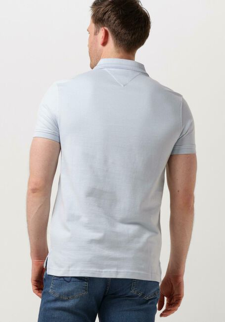 Lichtblauwe TOMMY HILFIGER Polo PRETWIST MOULINE SLIM FIT POLO - large