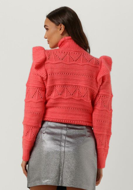 Y.A.S. Col roulé YASCORALINE LS KNIT PULLOVER Corail - large