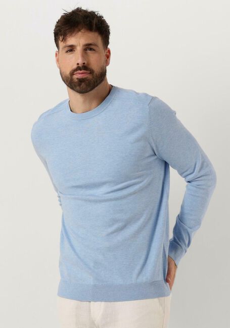 Lichtblauwe SELECTED HOMME Trui SLHBERG CREW NECK NOOS - large