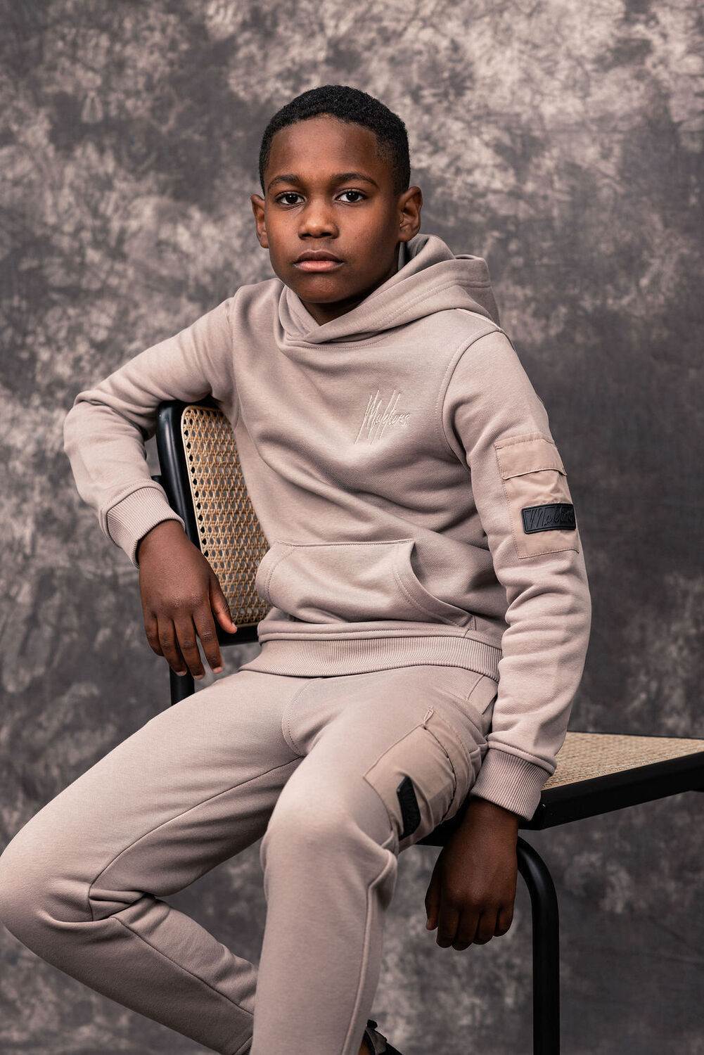 MALELIONS Chandail POCKET HOODIE en taupe - large