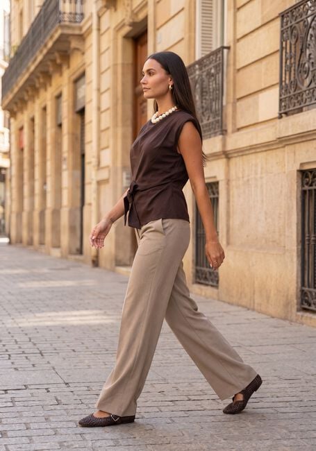 Bruine CO'COUTURE Tops & T-shirts LUNACC PLEAT TOP - large
