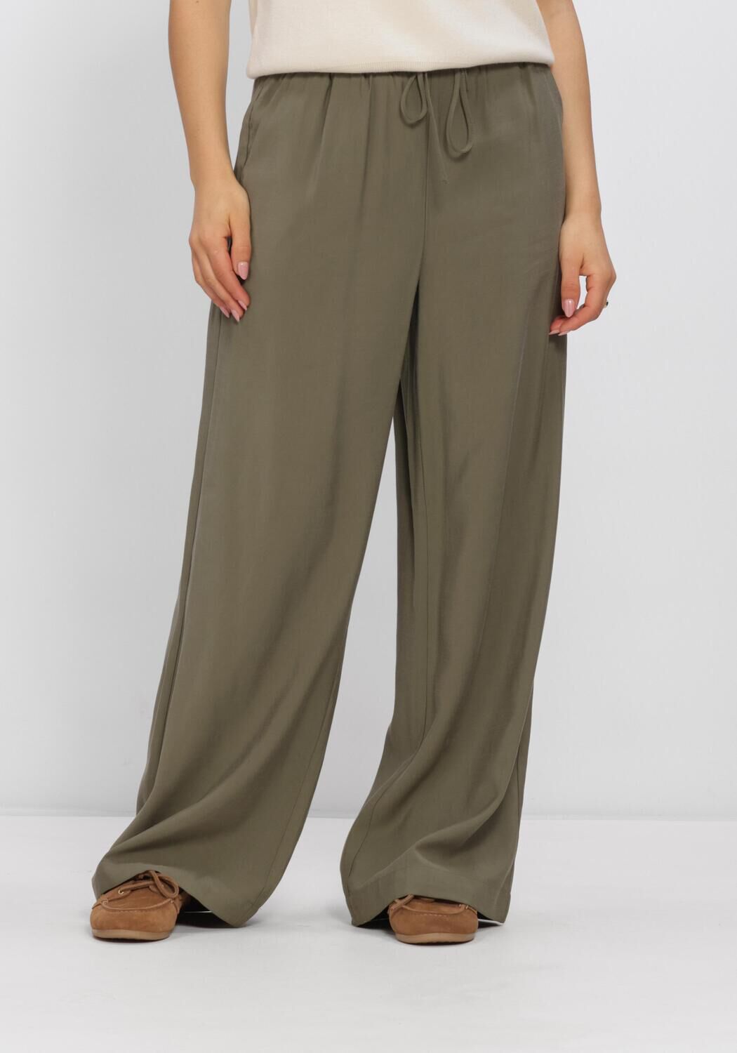 Olijf Y.A.S. Broeken/jumpsuits YASNARA HW PANT S. - large