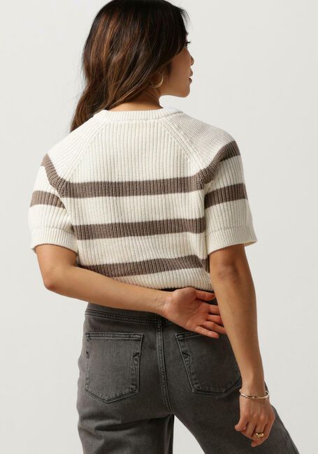 Witte SELECTED FEMME Trui SLFBLOOMIE SS KNIT O-NECK - large