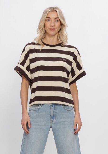 SUMMUM TOP BIG STRIPE HEAVY JERSEY Hauts & T-shirts en marron - large