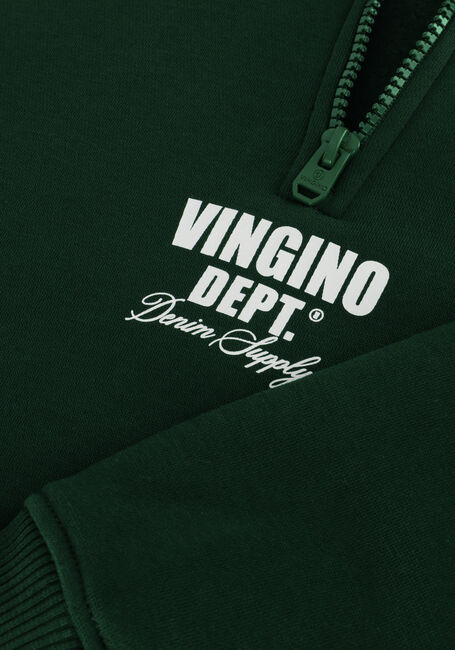 Donkergroene VINGINO Sweater BASIC-HALF ZIP - large