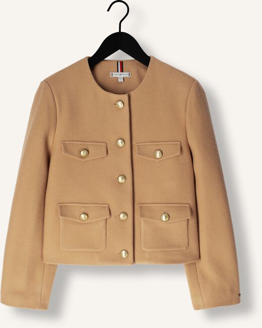 Bruine TOMMY HILFIGER Jack CROP WOOL GOLD BUTTON JACKET Bruine TOMMY HILFIGER Jack CROP WOOL GOLD BUTTON JACKET - large