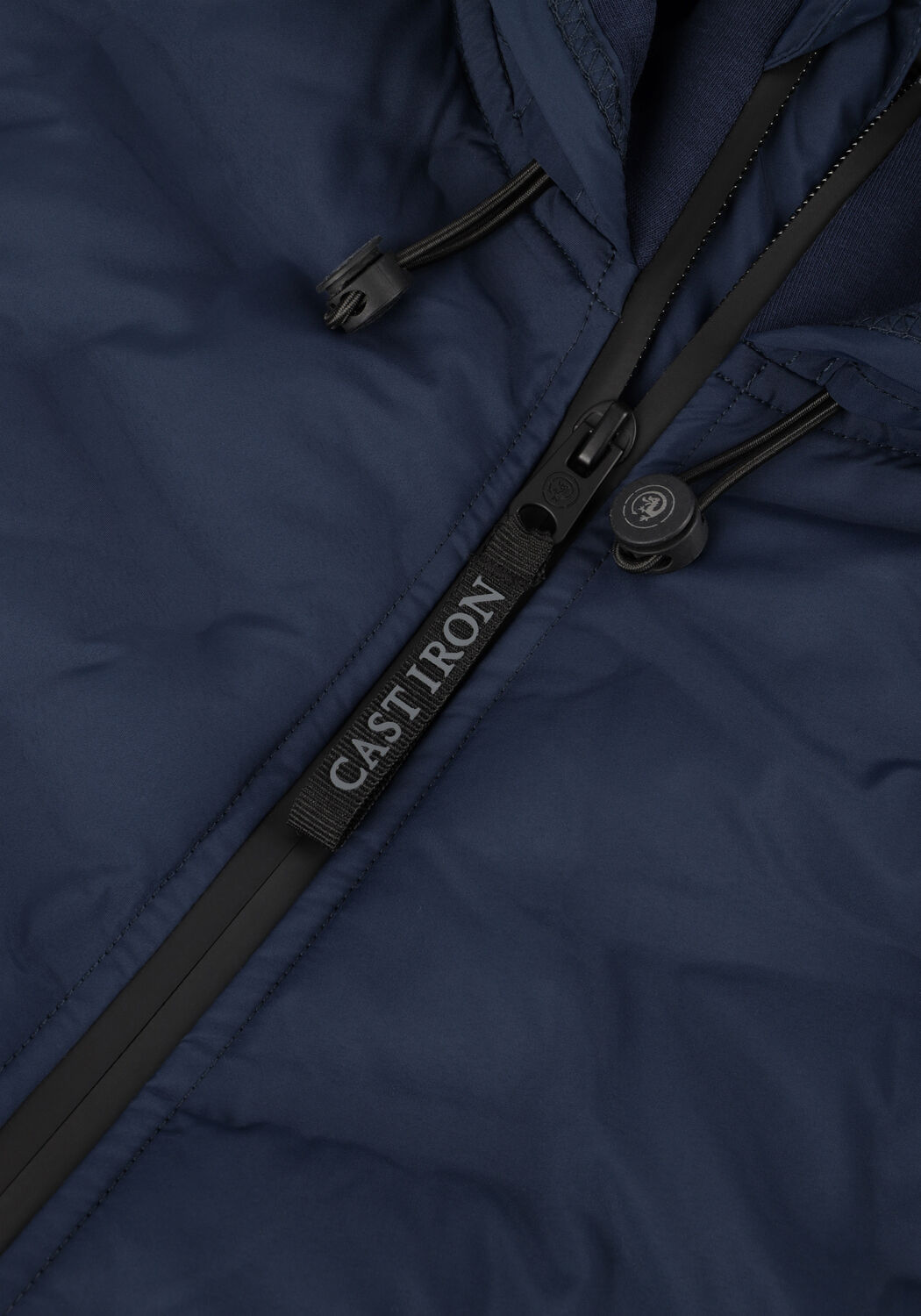 CAST IRON Jack ZIP JACKET INTERLOCK NYLON en bleu - large