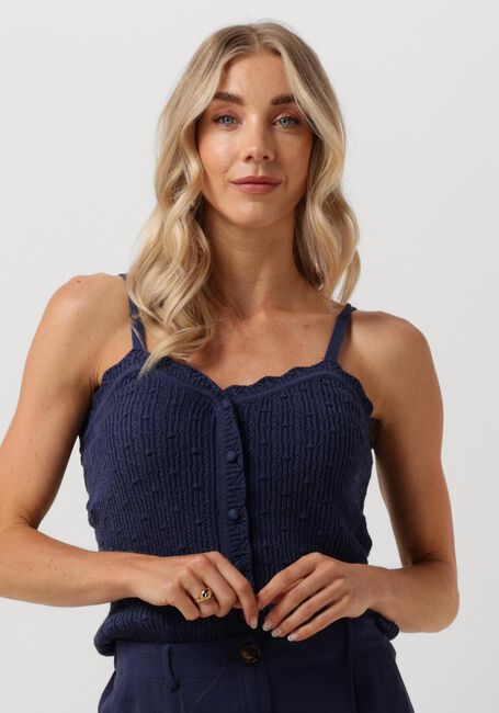 Donkerblauwe YDENCE Top KNITTED TOP KATHLEEN - large
