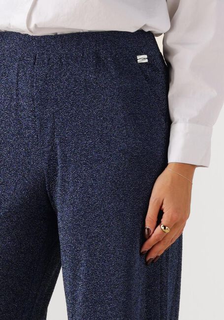 Donkerblauwe POM AMSTERDAM Wijde broek PANTS - GLITTER DAWN BLUE - large