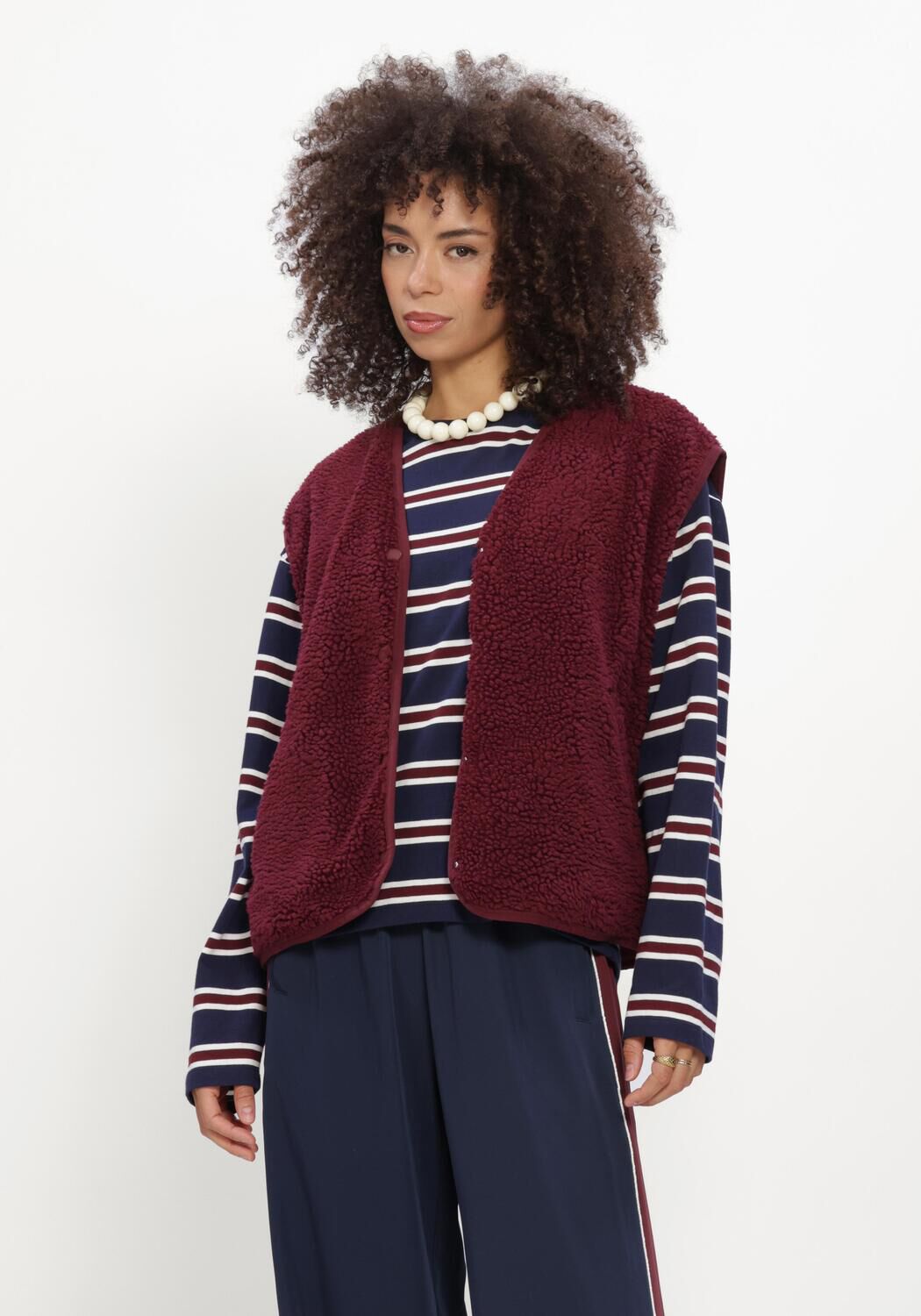 CATWALK JUNKIE Gilet TEDDY BODYWARMER Bordeaux - large