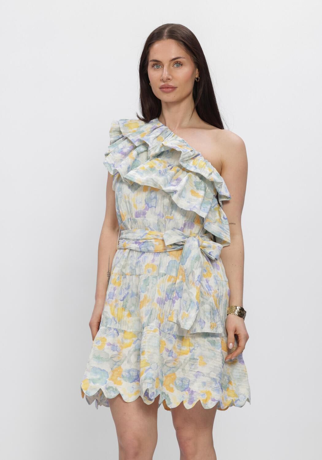 AMAYA AMSTERDAM Robe midi CLOVER en bleu - large