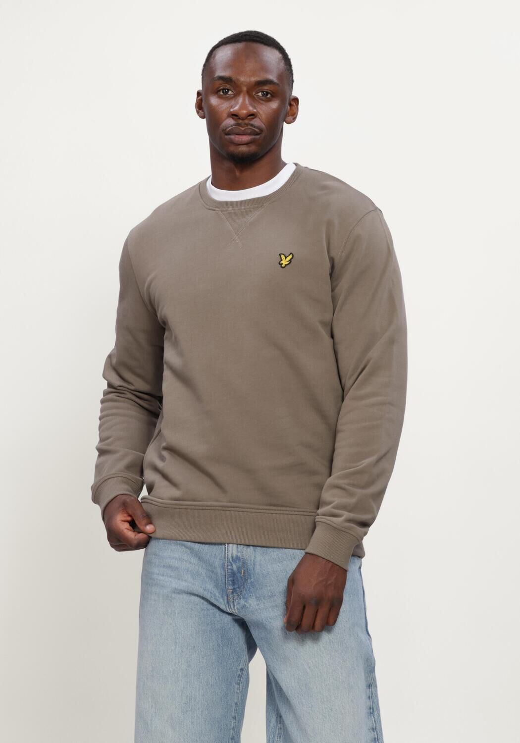 Bruine LYLE & SCOTT Sweater CREW NECK SWEATSHIRT - large