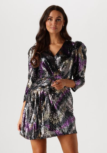 Paarse LOUIZON Mini jurk DISCO - large