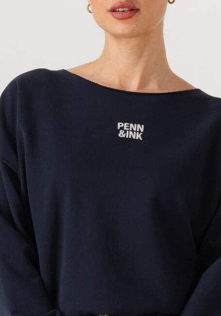 PENN & INK Pull SWEATER W25F1703 en bleu - large