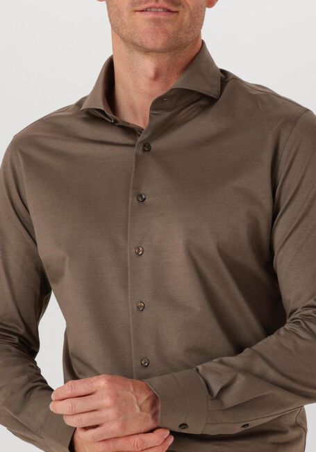 PROFUOMO Chemise classique SHIRT X-CUTAWAY SF JAPANESE KNITTED en marron - large