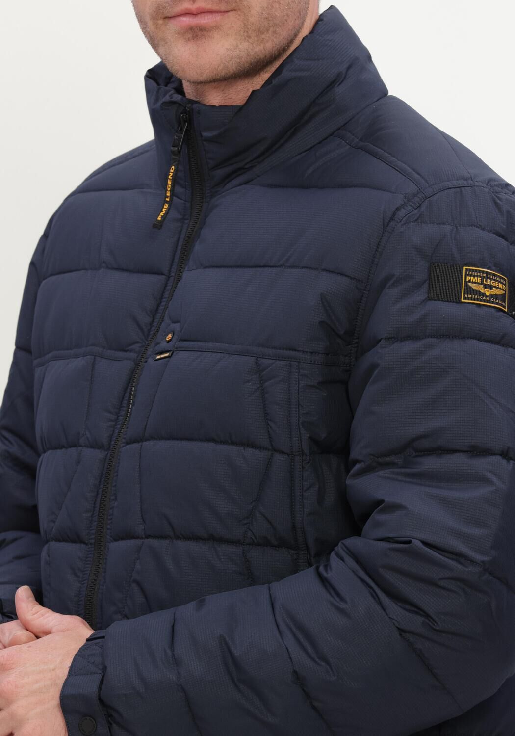 Donkerblauwe PME LEGEND Gewatteerde jas FLIGHT JACKET EXPEDITOR BRIGHTSTER - large