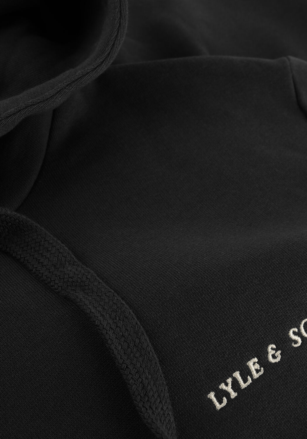 Grijze LYLE & SCOTT Sweater EMBROIDERED HOODIE - large