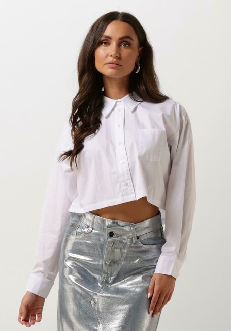 Witte CO'COUTURE  COTTON CRISP CROPPED SHIRT - large