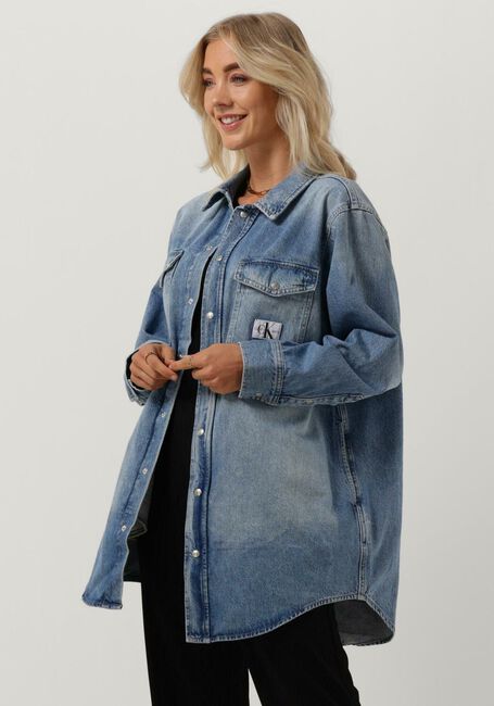 Blauwe CALVIN KLEIN Spijkerjas UTILITY SHIRT JACKET - large