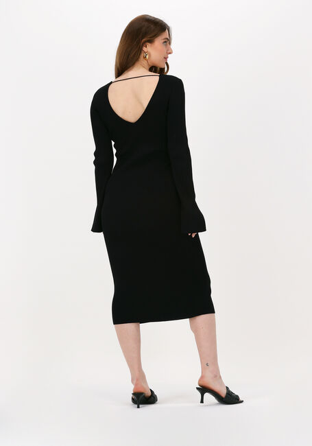 NOTES DU NORD Robe midi CHRISTINE KNITTED DRESS en noir - large
