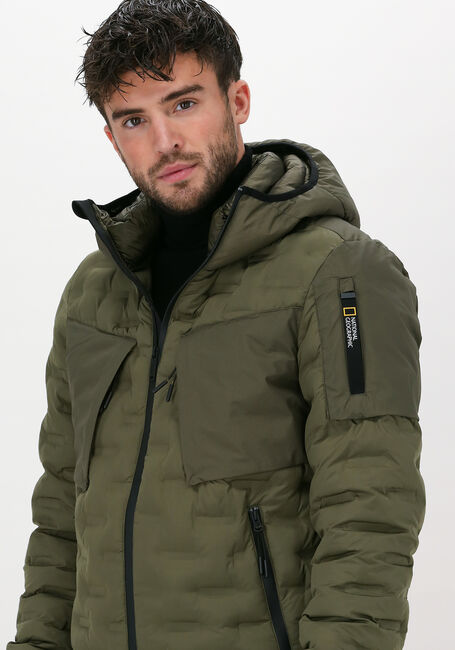 NATIONAL GEOGRAPHIC Veste matelassé HOODED JACKET Olive - large