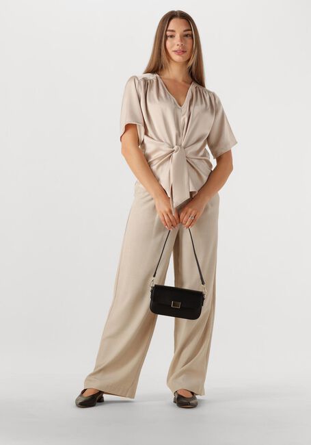 Beige NEO NOIR  CASADIA HEAVY SATEEN BLOUSE - large