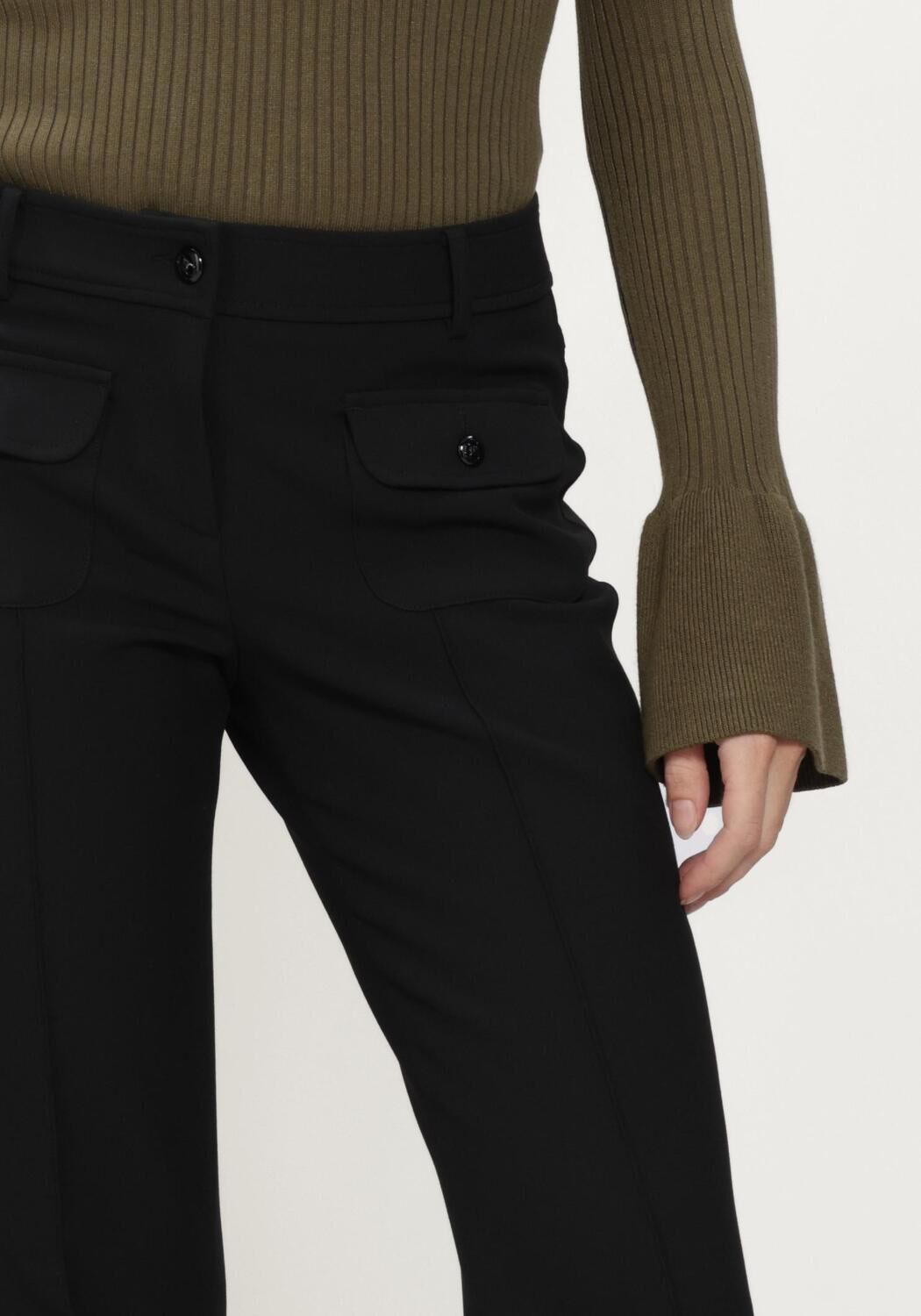 CAMBIO Pantalon &eacute;vas&eacute; FARAH POCKET LONG WOOL SUBSTITURE DOUBLE en noir - large