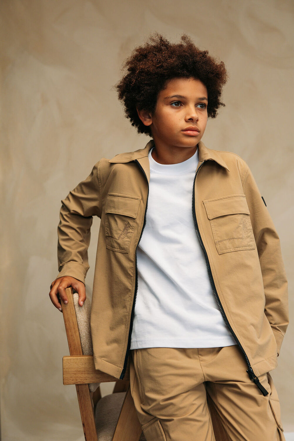 MALELIONS Surchemise RIPSTOP ZIP OVERSHIRT Sable - large