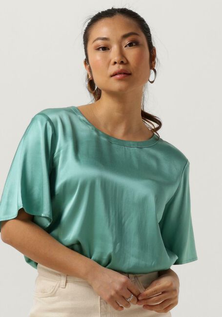 MOS MOSH Blouse EVIE SS SATIN BLOUSE Turquoise - large